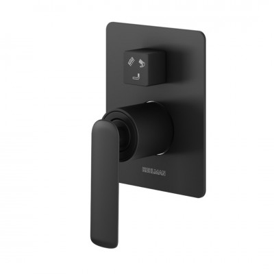 Kohlman Experience Black bateria wannowo-prysznicowa podtynkowa 3 wyjścia czarny mat