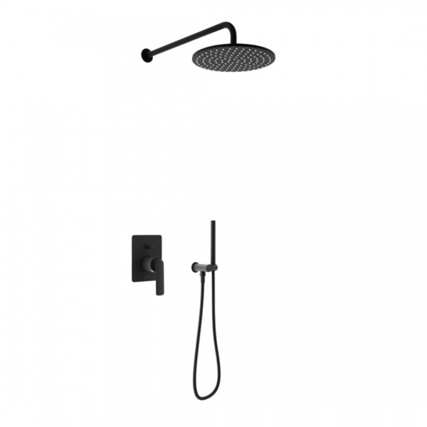 Kohlman Experience Black kompletny zestaw prysznicowy czarny mat QW210EBR25