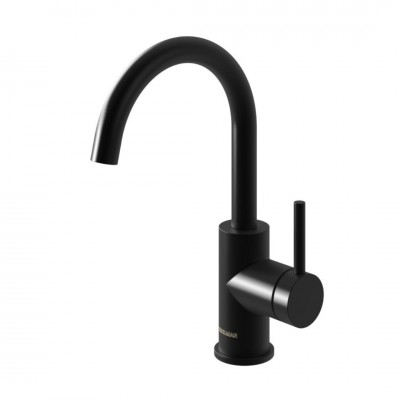 Kohlman Axel Black bateria umywalkowa wysoka czarny mat QB150AB