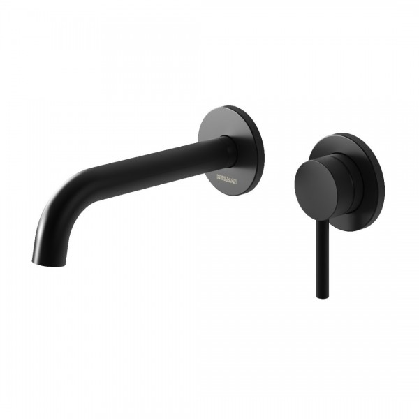 Kohlman Axel Black bateria umywalkowa podtynkowa wylewka 24,5 cm czarny mat QW180AB