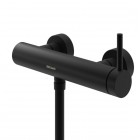 Kohlman Axel Black bateria prysznicowa ścienna czarny mat QW120AB