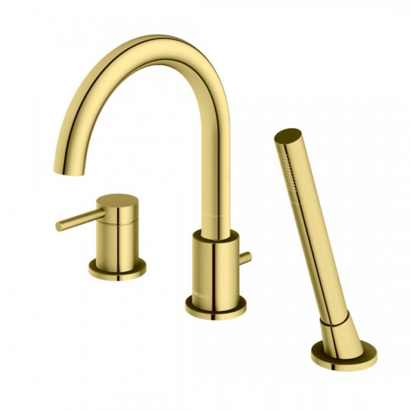 Kohlman Axel Gold bateria wannowa 3-otworowa złota QB241AGD