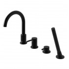 Kohlman Axel Black bateria wannowa 4-otworowa czarny mat QB244AB