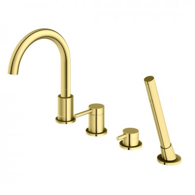 Kohlman Axel Gold bateria wannowa 4-otworowa złota QB244AGD