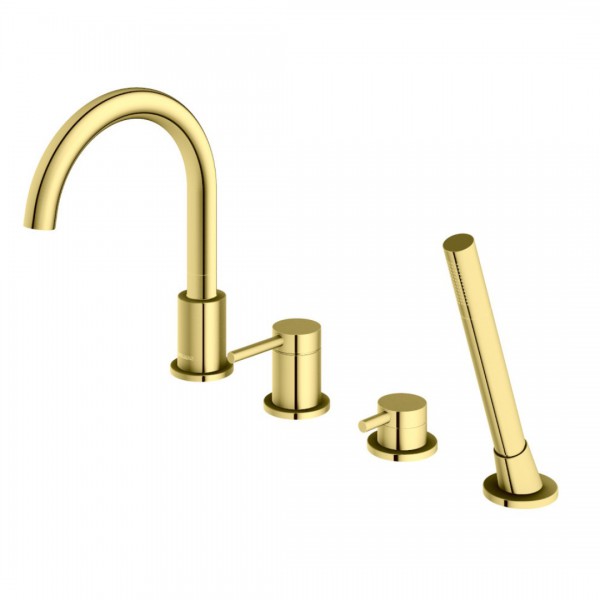 Kohlman Axel Gold bateria wannowa 4-otworowa złota QB244AGD