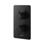 Kohlman Axel Black bateria wannowo-prysznicowa termostatyczna podtynkowa czarny mat QW432AB