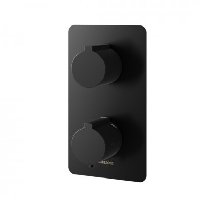 Kohlman Experience Black bateria wannowo-prysznicowa termostatyczna podtynkowa czarny mat QW432EB