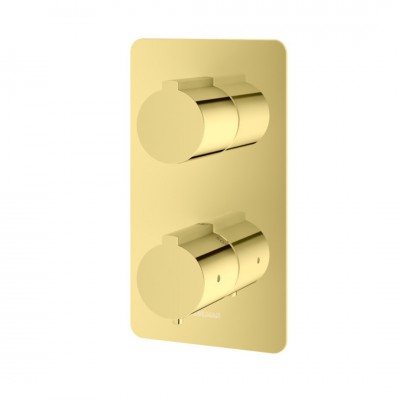 Kohlman Experience Gold bateria wannowo-prysznicowa termostatyczna podtynkowa złoty połysk QW432EGD