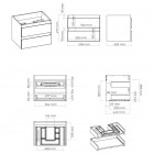 Oltens Vernal umywalka z szafką 60 cm grafit 68000400