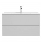 Oltens Vernal umywalka z szafką 60 cm szary mat 68000700