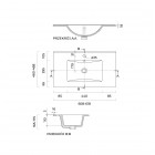 Oltens Vernal umywalka z szafką 60 cm szary mat 68000700