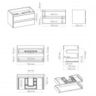 Oltens Vernal umywalka z szafką 80 cm szary mat 68001700