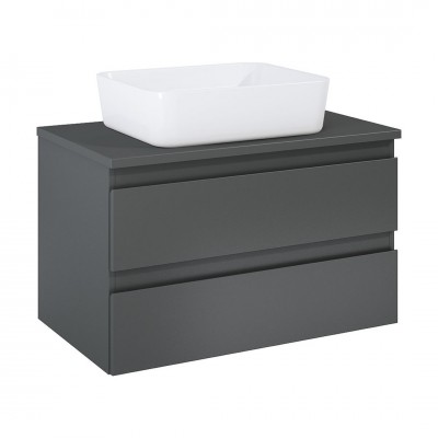 Oltens Vernal szafka 80 cm podumywalkowa wisząca z blatem grafit 60004400