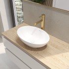 Oltens Vernal szafka 100 cm podumywalkowa wisząca z blatem biały połysk/dąb 60002060