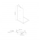 Oltens Hallan kabina prysznicowa 90x80 cm prostokątna czarny mat/szkło przezroczyste 20202300