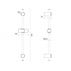 Oltens Alling drążek prysznicowy 60 cm chrom 37300100