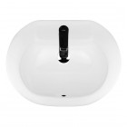 Oltens Asta umywalka 55x42 cm wpuszczana w blat owalna biała 41202000