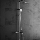 Oltens Atran zestaw prysznicowy termostatyczny z deszczownicą kwadratową chrom 36501100