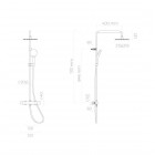 Oltens Atran zestaw prysznicowy termostatyczny z deszczownicą kwadratową chrom 36501100