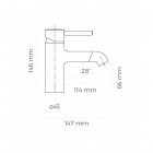 Oltens Molle bateria umywalkowa czarny mat 32200300