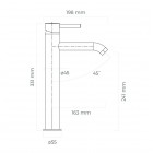 Oltens Molle bateria umywalkowa wysoka czarny mat 32400300