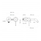 Oltens Molle bateria umywalkowa podtynkowa wylewka 17,6 cm czarny mat 32600300
