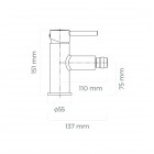 Oltens Molle bateria bidetowa czarny mat 31300300