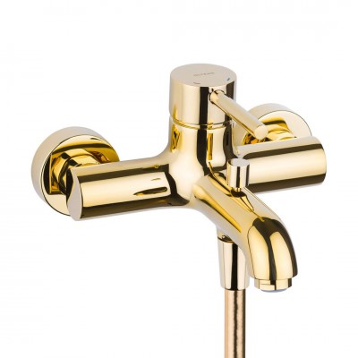 Oltens Molle bateria wannowo-prysznicowa ścienna złoty połysk 34000800