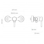 Oltens Molle bateria prysznicowa ścienna czarny mat 33000300