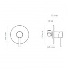 Oltens Molle bateria prysznicowa podtynkowa czarny mat 33100300