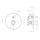 Oltens Molle bateria wannowo-prysznicowa podtynkowa chrom 34100100