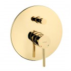 Oltens Molle bateria wannowo-prysznicowa podtynkowa złoty połysk 34100800