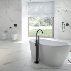 Oltens Molle bateria wannowa wolnostojąca czarny mat 34300300