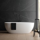 Oltens Molle bateria wannowa wolnostojąca czarny mat 34300300