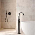 Oltens Molle bateria wannowa wolnostojąca czarny mat 34300300