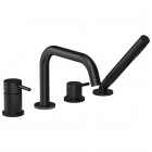 Oltens Molle bateria wannowa 4-otworowa czarny mat 34200300