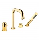 Oltens Molle bateria wannowa 4-otworowa złoty połysk 34200800