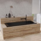 Oltens Molle bateria wannowa podtynkowa 4-otworowa czarny mat 34105300