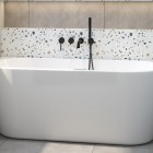 Oltens Molle bateria wannowa podtynkowa 4-otworowa czarny mat 34105300