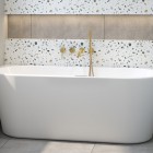 Oltens Molle bateria wannowa podtynkowa 4-otworowa złoty połysk 34105800