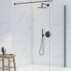 Oltens Molle kompletny zestaw prysznicowy podtynkowy deszczownica 30 cm czarny mat 36600300