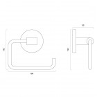 Oltens Gulfoss uchwyt na papier toaletowy czarny mat 81103300