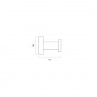 Oltens Gulfoss haczyk na ręcznik złoty połysk 80001800