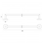 Oltens Gulfoss wieszak na ręcznik 60 cm pojedynczy chrom 80101100