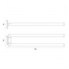 Oltens Gulfoss wieszak na ręcznik 40 cm dwuramienny ruchomy chrom 80105100