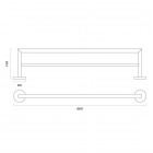 Oltens Gulfoss wieszak na ręcznik 60 cm podwójny chrom 80102100