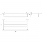 Oltens Gulfoss wieszak na ręcznik 60 cm z półką chrom 80201100