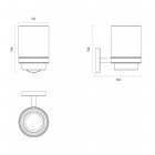 Oltens Gulfoss szklanka z uchwytem biała ceramika/chrom 86101000