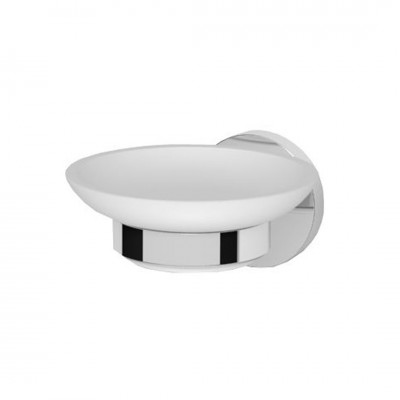 Oltens Gulfoss mydelniczka z uchwytem biała ceramika/chrom 84101000