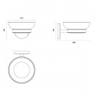 Oltens Gulfoss mydelniczka z uchwytem biała ceramika/chrom 84101000